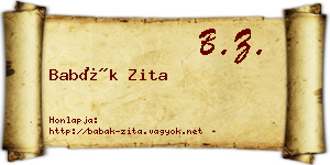 Babák Zita névjegykártya