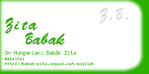 zita babak business card